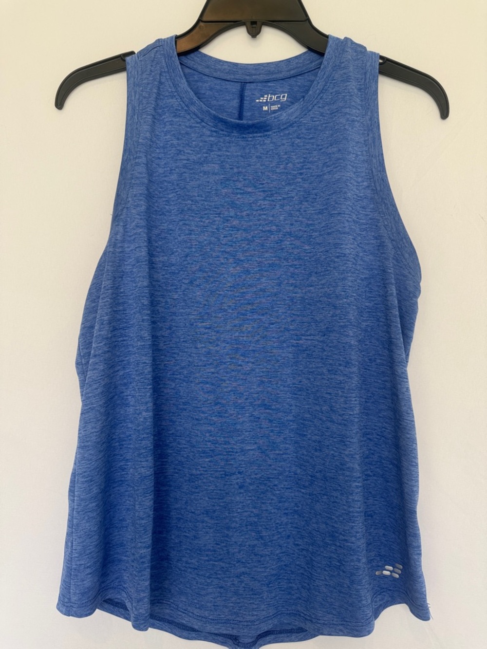 bcg Blue Heathered Women's Athletic Tank Top